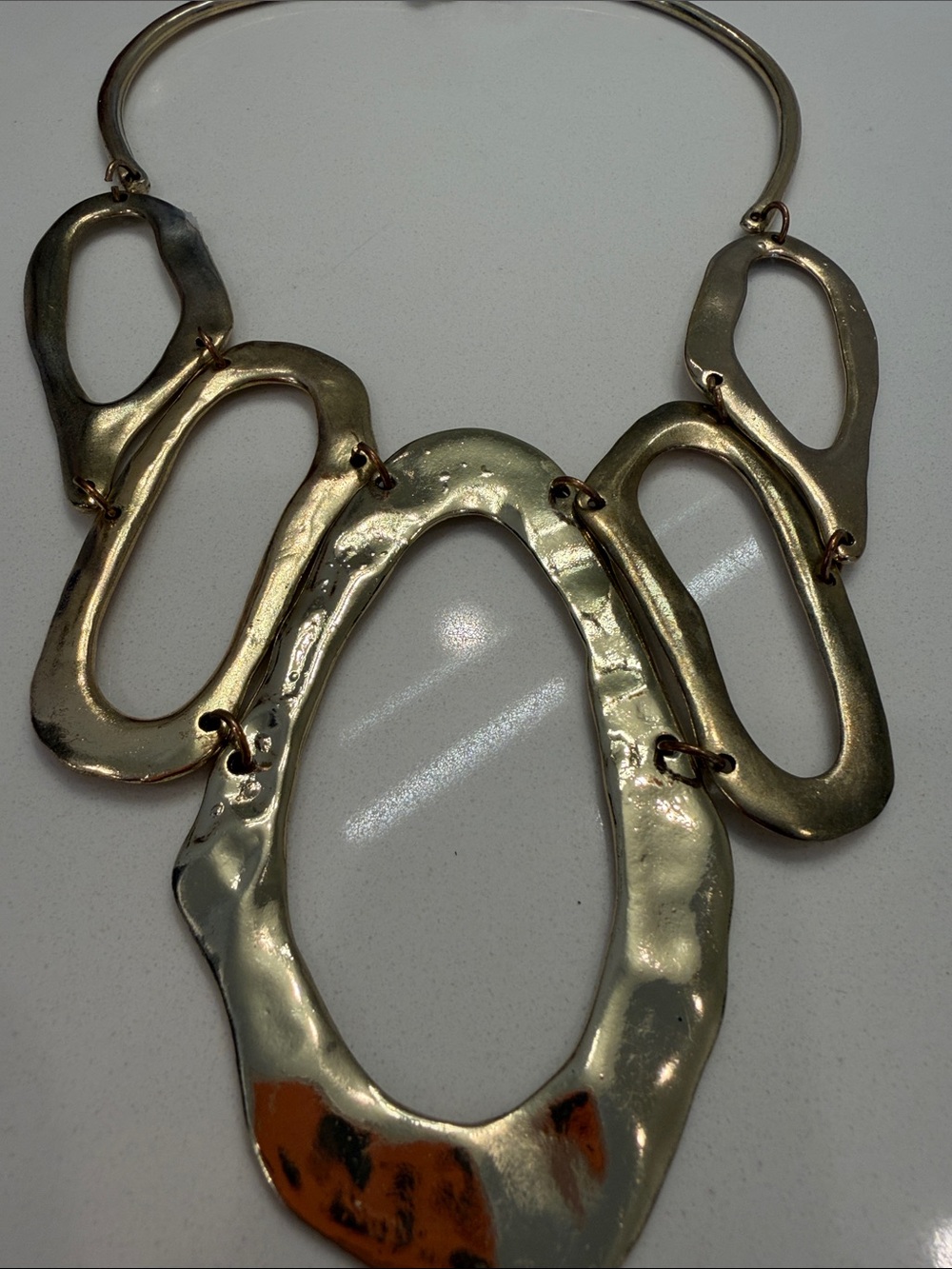 Gold-Tone Abstract Linked Statement Necklace - Women Jewelry